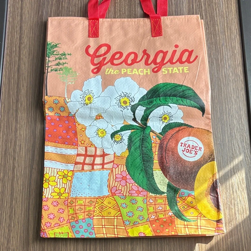 NWT 2 Trader Joe's Reusable Tote Bags GA & SC - Picture 5 of 10